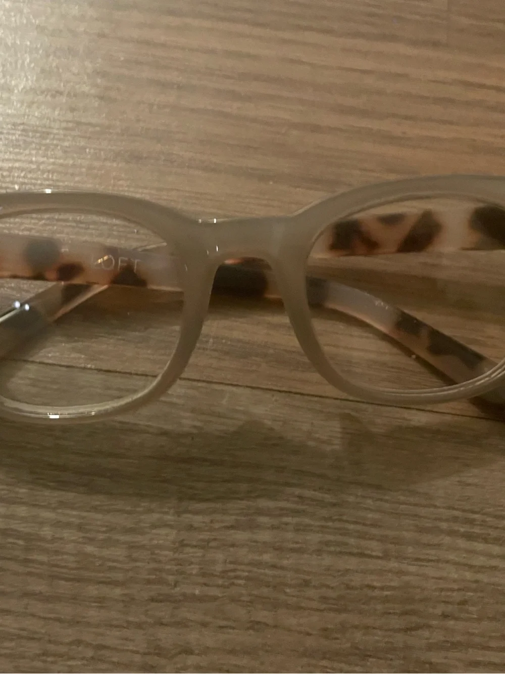Ann Taylor Clear Frame Sunglasses with Tortoiseshell Temples